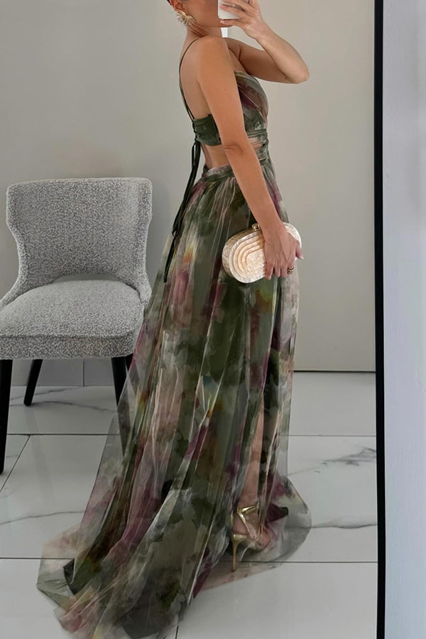 Giselle - Encantador vestido maxi con estampado floral
