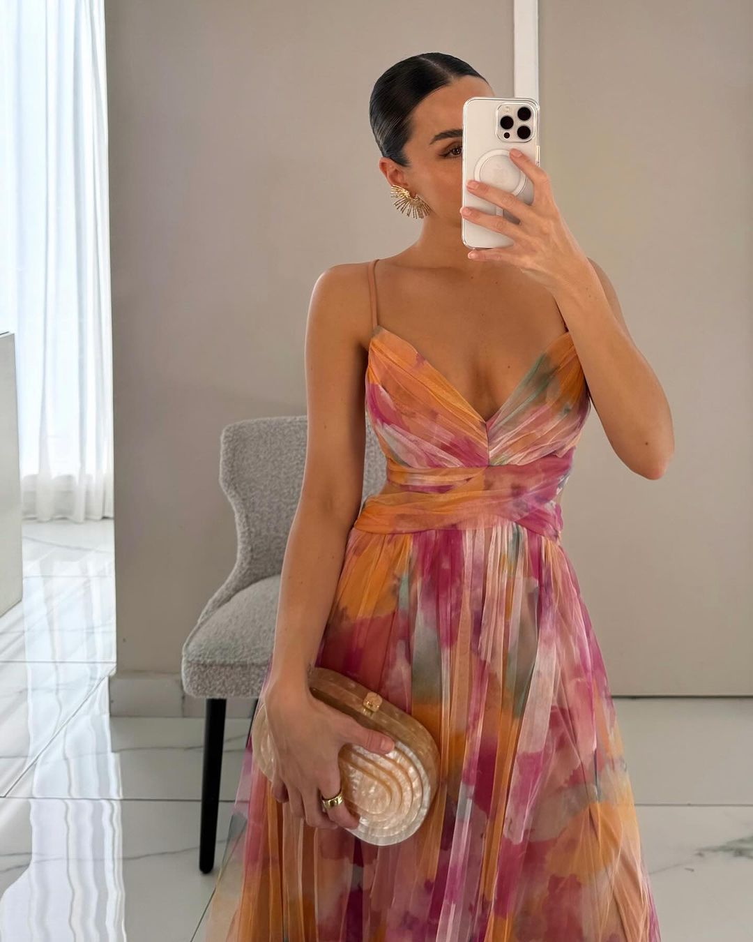 Giselle - Encantador vestido maxi con estampado floral