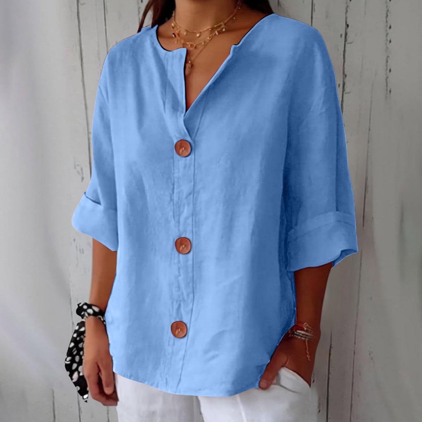 BEATRIZ | Blusa de lino relajada - elegancia atemporal