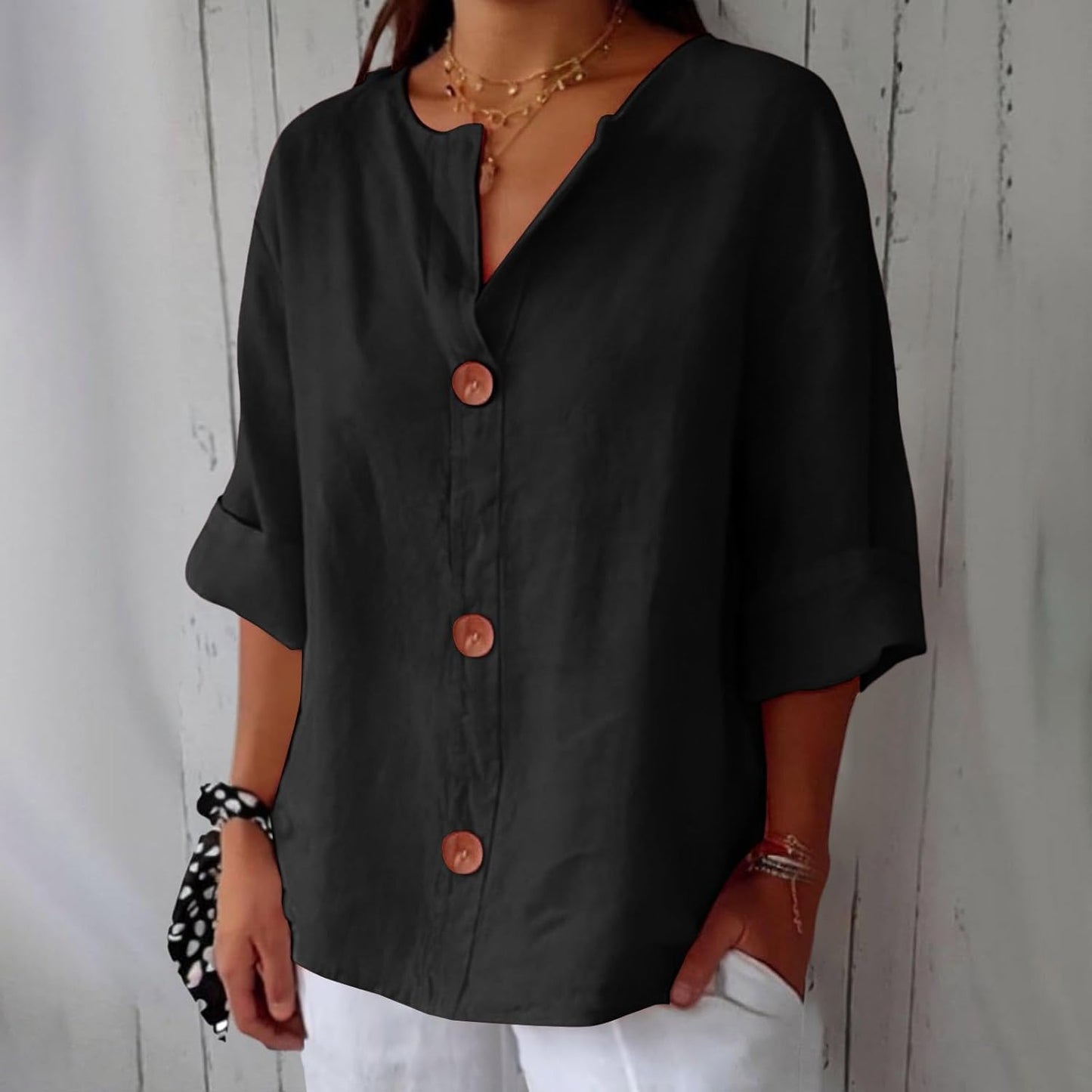 BEATRIZ | Blusa de lino relajada - elegancia atemporal