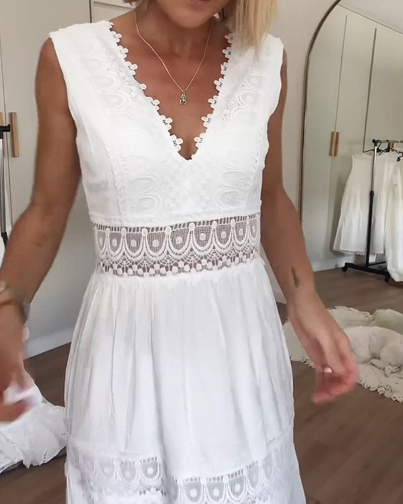 Aurelie™ | Vestido Elegante de Encaje con Escote en V