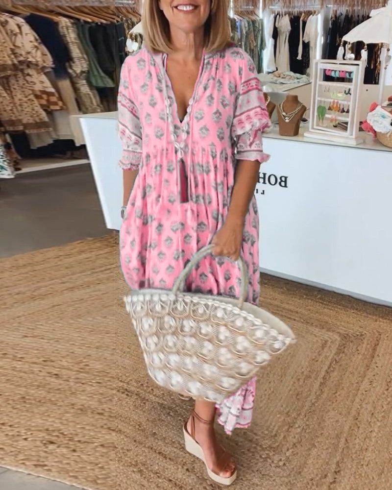CAMILA – Vestido casual estampado