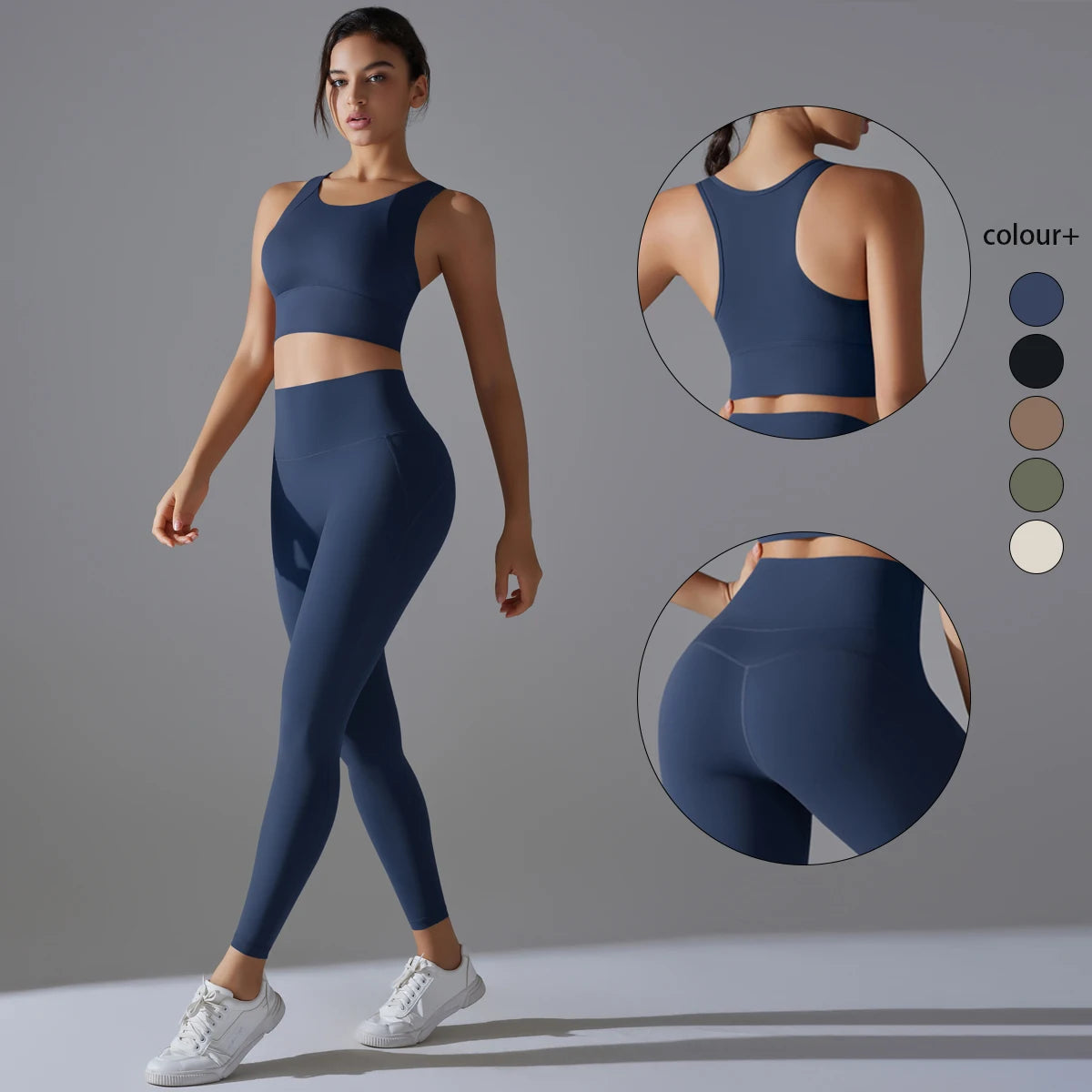 Conjunto Deportivo Mujer – Top Crop Shockproof y Pantalón | Lucía Collection