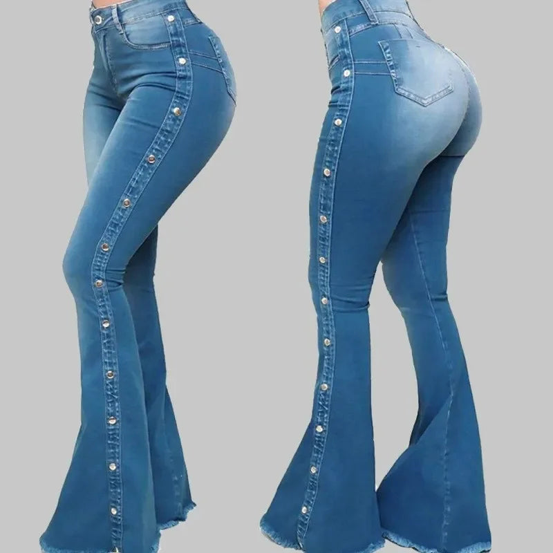 Jeans Flare Vintage de Cintura Alta – Estilo y Comodidad