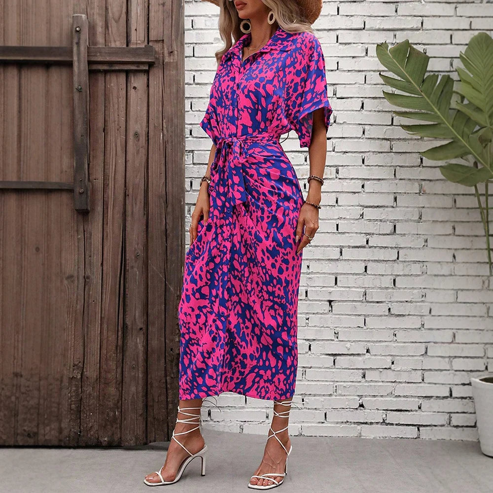 Vestido Camisero Largo de Verano Mia Muse – Chic, Fresco y Sin Esfuerzo