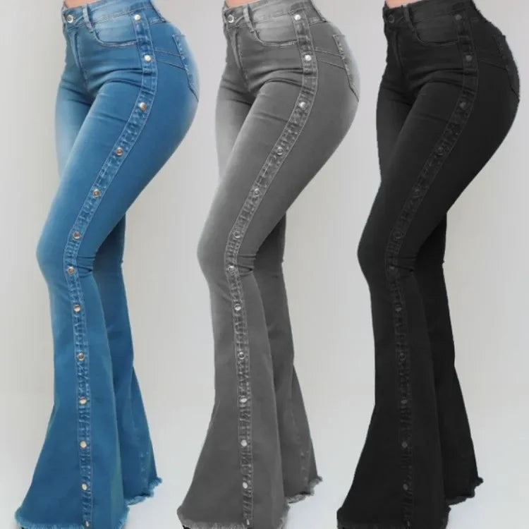 Jeans Flare Vintage de Cintura Alta – Estilo y Comodidad