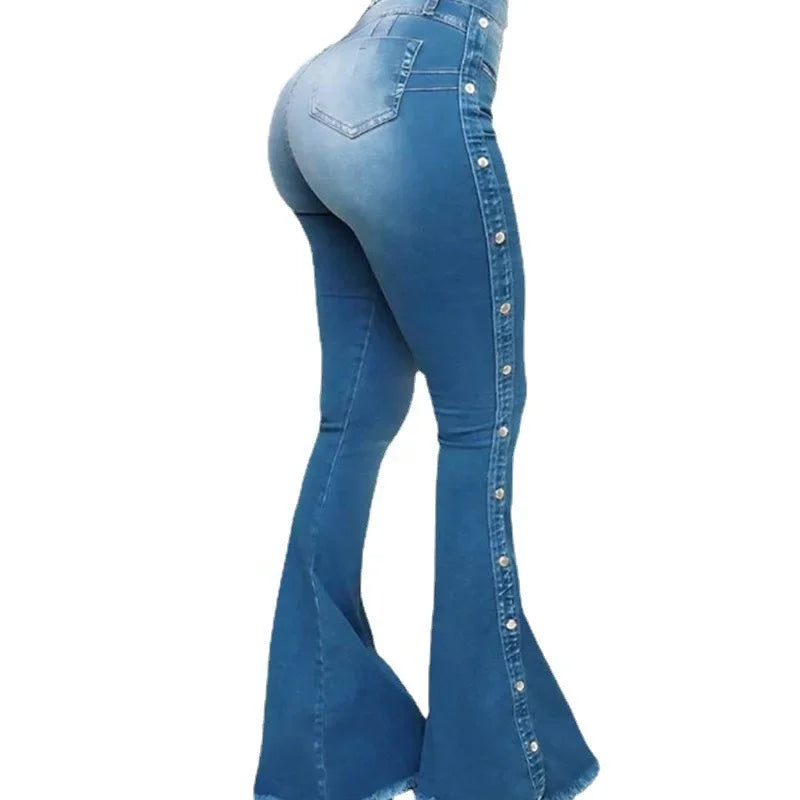Jeans Flare Vintage de Cintura Alta – Estilo y Comodidad