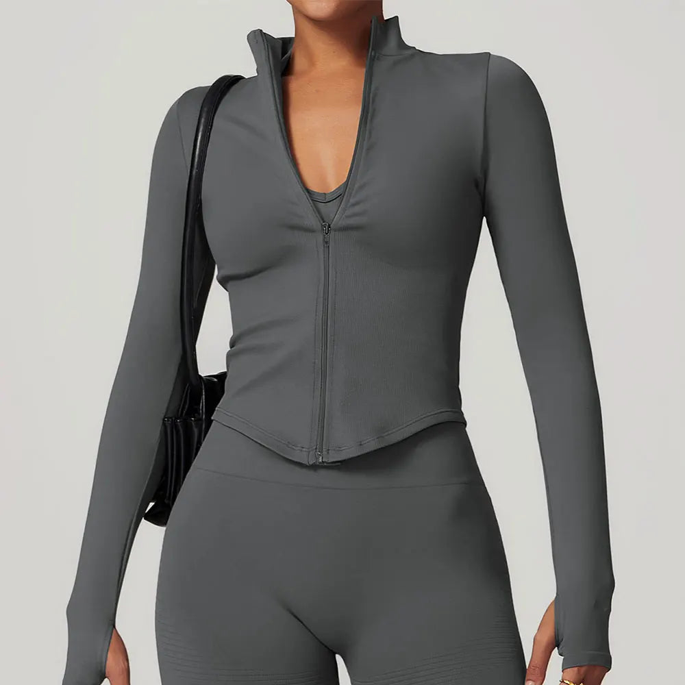 Deportivo Mujer Manga Larga – Cuello Alto y Tejido Acanalado | Isabella Collection