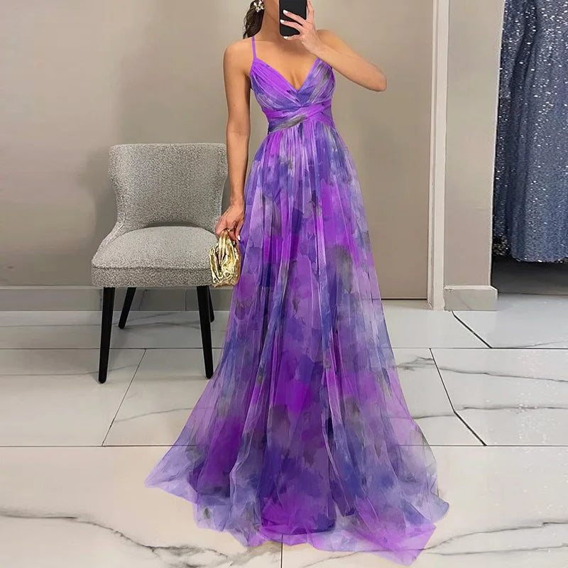 Giselle - Encantador vestido maxi con estampado floral
