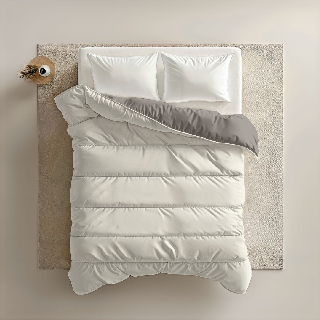 MJR Edredones - Royalbed Gris Tierno y Crema