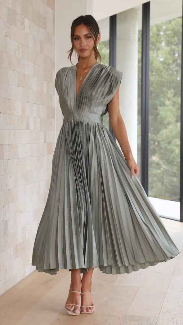 Vestido-Midi Elegante Seda