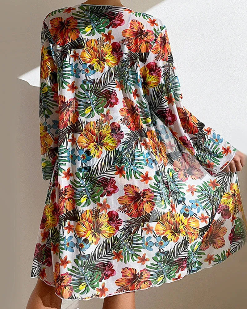 Samoa – Bikini Tropical con Kimono a Juego