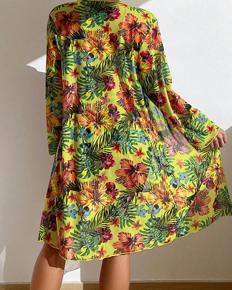 Samoa – Bikini Tropical con Kimono a Juego