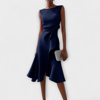 Juliette – Vestido Midi Asimétrico Drappeado