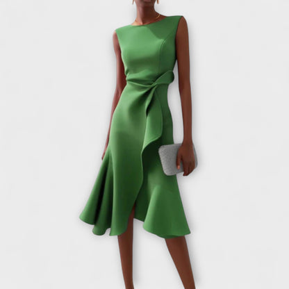Juliette – Vestido Midi Asimétrico Drappeado