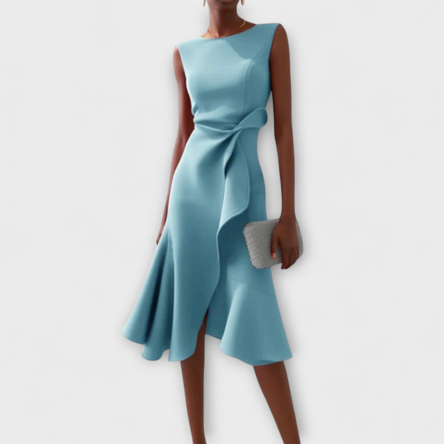 Juliette – Vestido Midi Asimétrico Drappeado