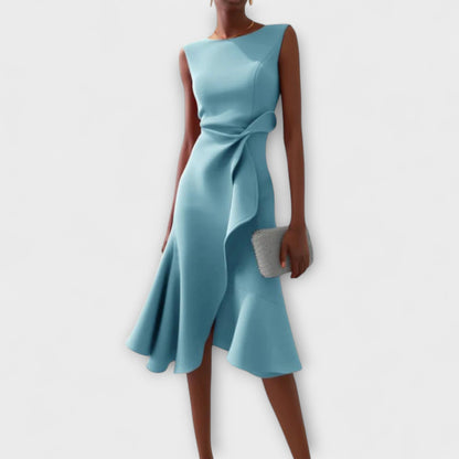 Juliette – Vestido Midi Asimétrico Drappeado