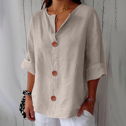 BEATRIZ | Blusa de lino relajada - elegancia atemporal