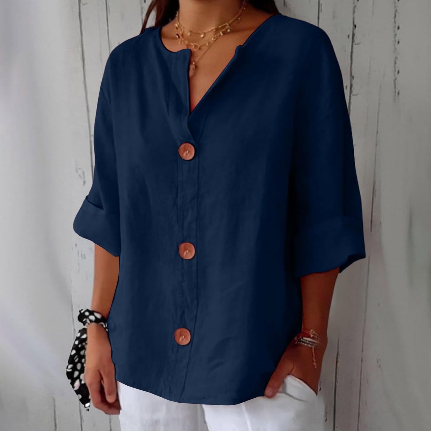 BEATRIZ | Blusa de lino relajada - elegancia atemporal