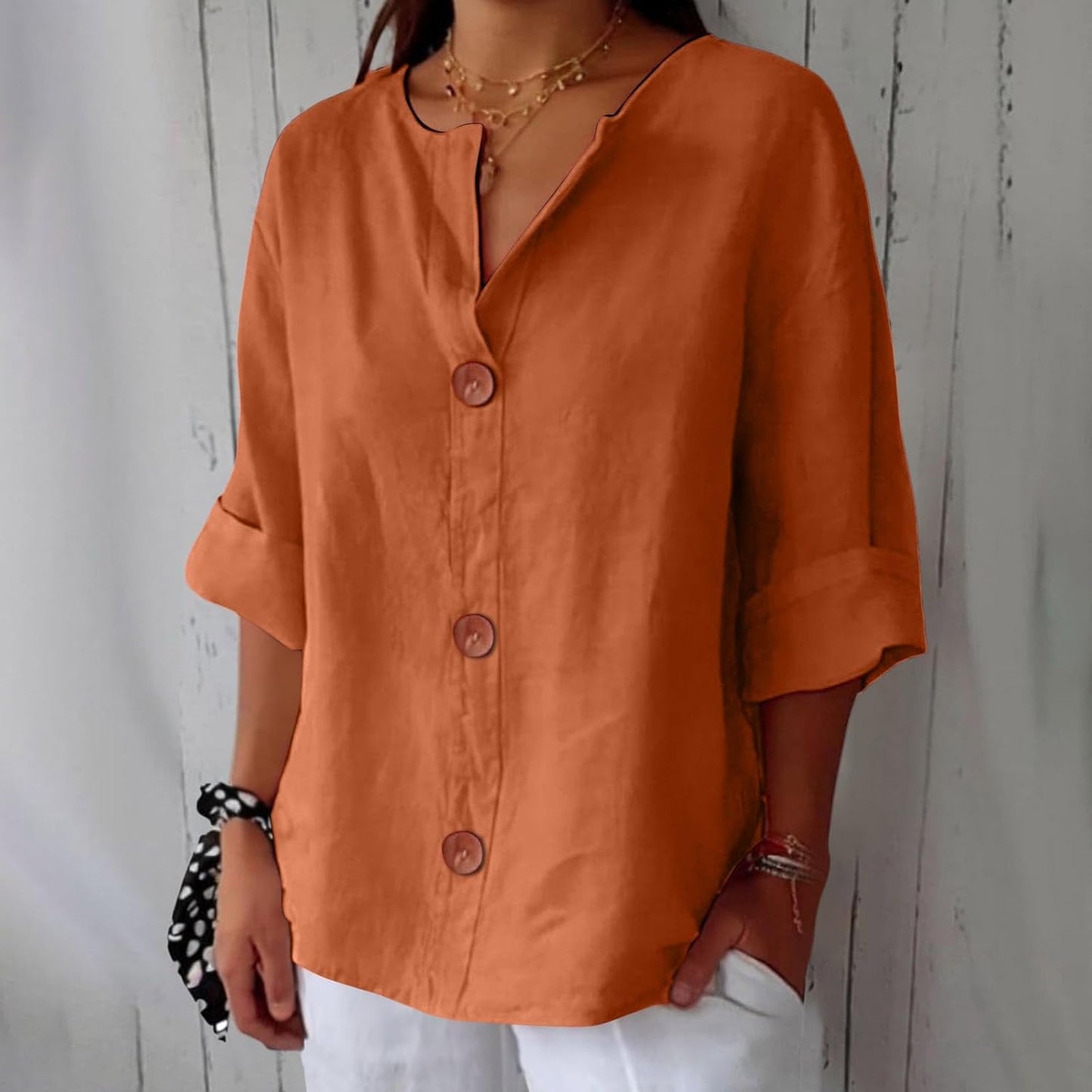BEATRIZ | Blusa de lino relajada - elegancia atemporal