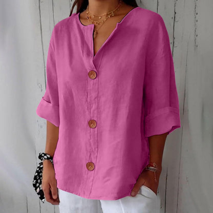 BEATRIZ | Blusa de lino relajada - elegancia atemporal