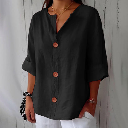 BEATRIZ | Blusa de lino relajada - elegancia atemporal