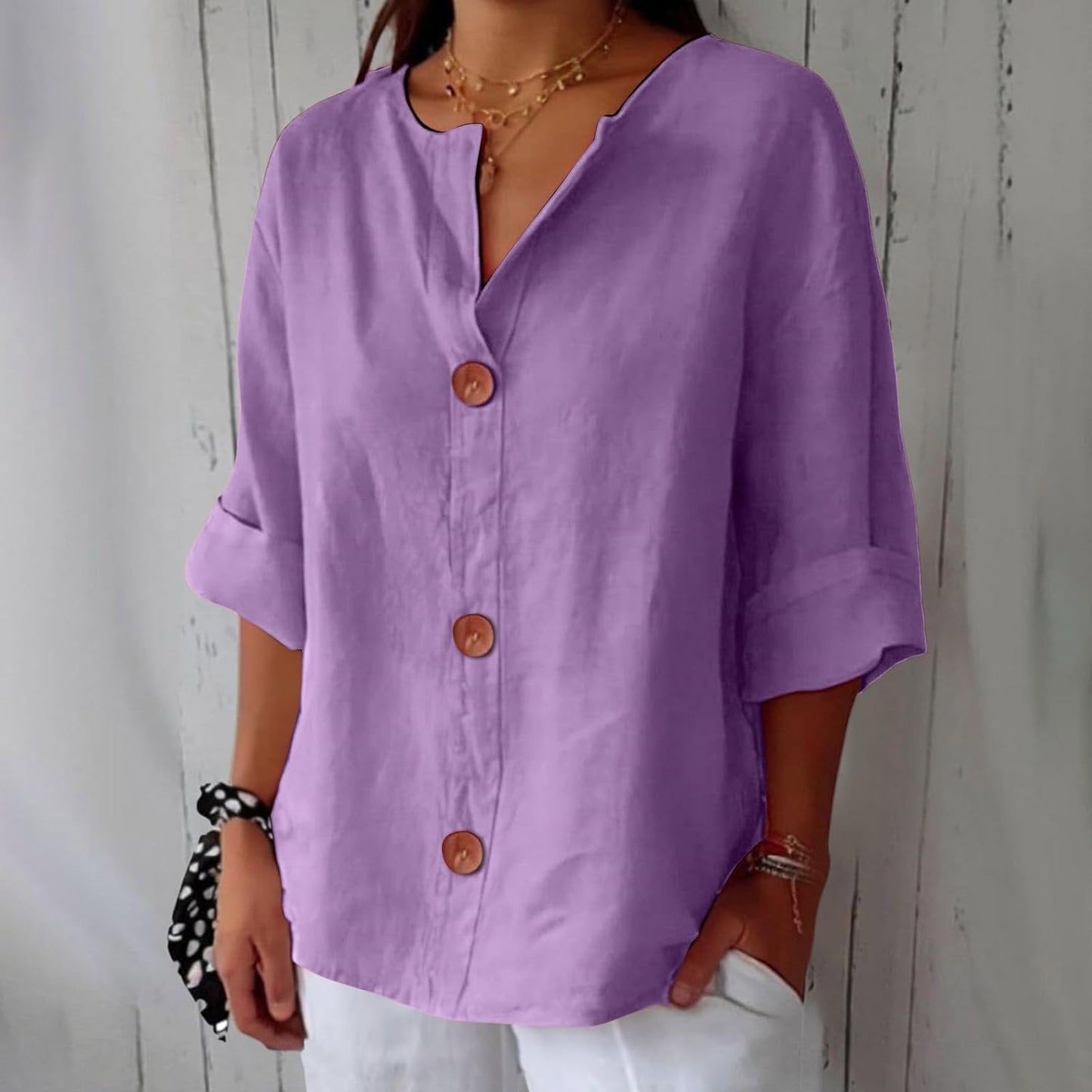 BEATRIZ | Blusa de lino relajada - elegancia atemporal