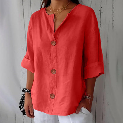 BEATRIZ | Blusa de lino relajada - elegancia atemporal