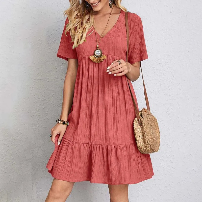 Carmen – Vestido de Verano Ligero con Volante en el Bajo