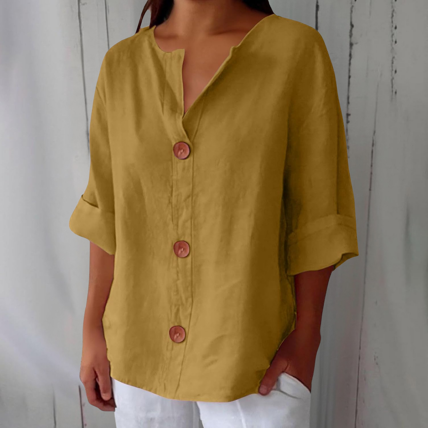 BEATRIZ | Blusa de lino relajada - elegancia atemporal