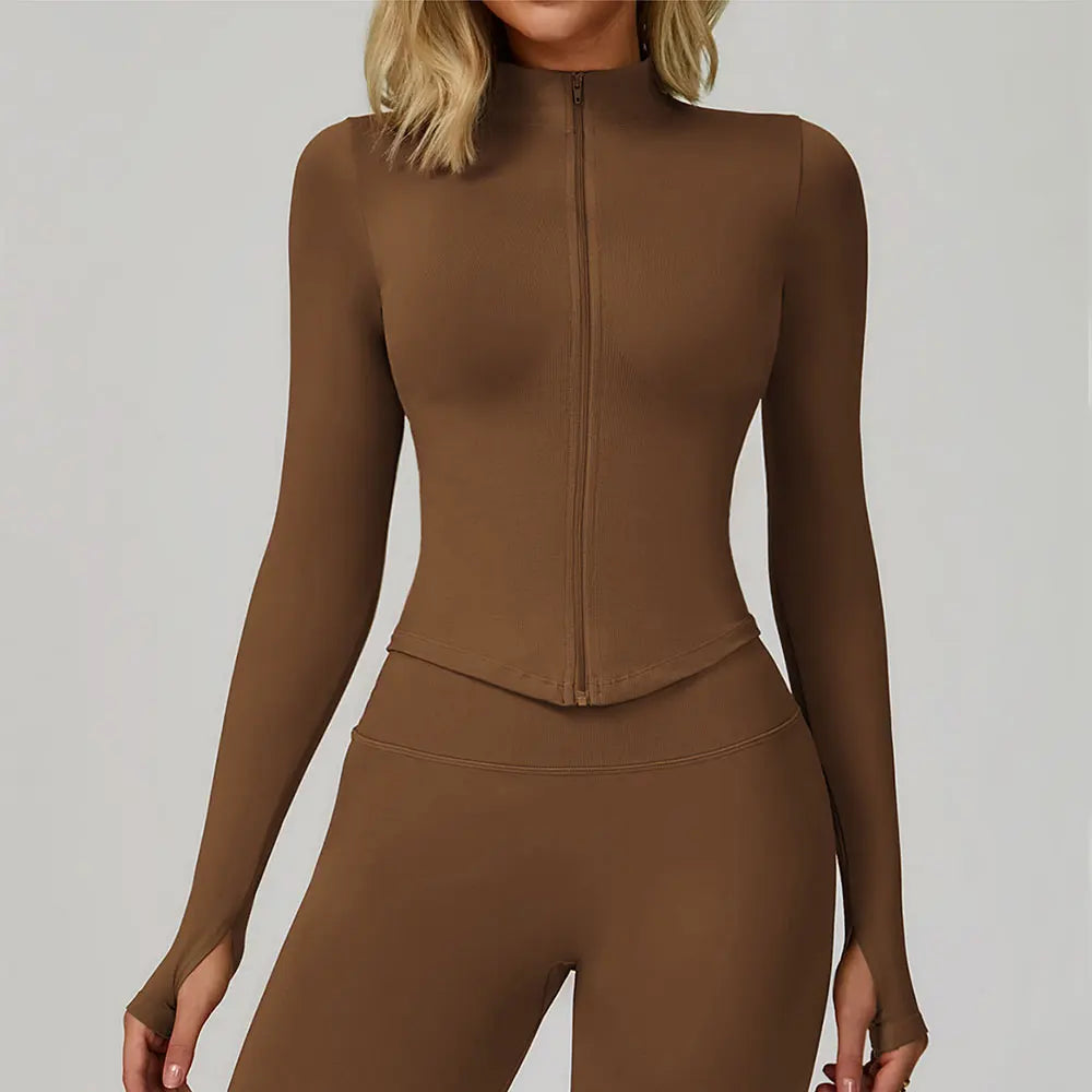 Deportivo Mujer Manga Larga – Cuello Alto y Tejido Acanalado | Isabella Collection