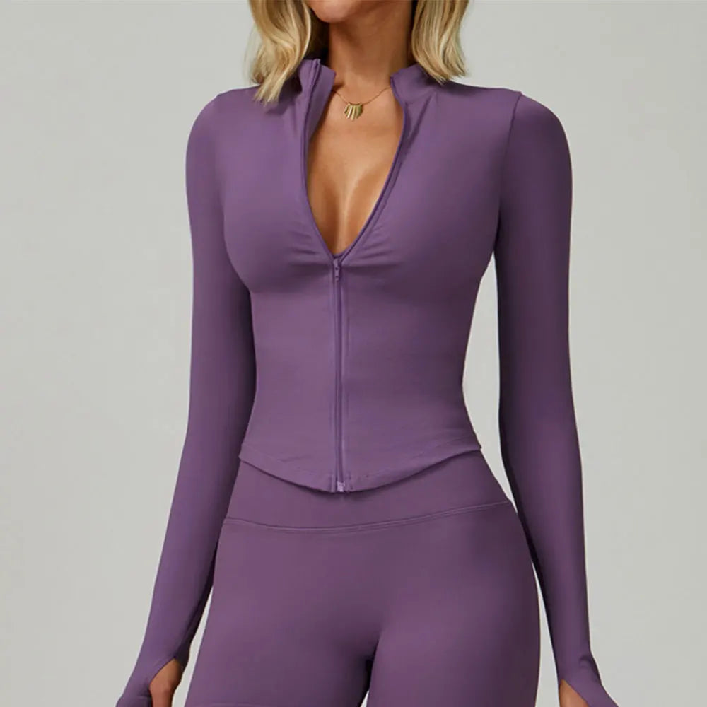 Deportivo Mujer Manga Larga – Cuello Alto y Tejido Acanalado | Isabella Collection