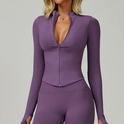 Deportivo Mujer Manga Larga – Cuello Alto y Tejido Acanalado | Isabella Collection
