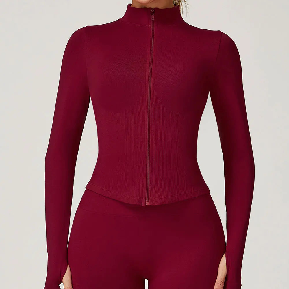 Deportivo Mujer Manga Larga – Cuello Alto y Tejido Acanalado | Isabella Collection