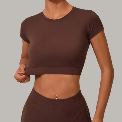 Camiseta Deportiva Mujer Manga Corta – Secado Rápido para Yoga, Pilates y Running | Camila Collection