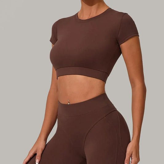 Camiseta Deportiva Mujer Manga Corta – Secado Rápido para Yoga, Pilates y Running | Camila Collection