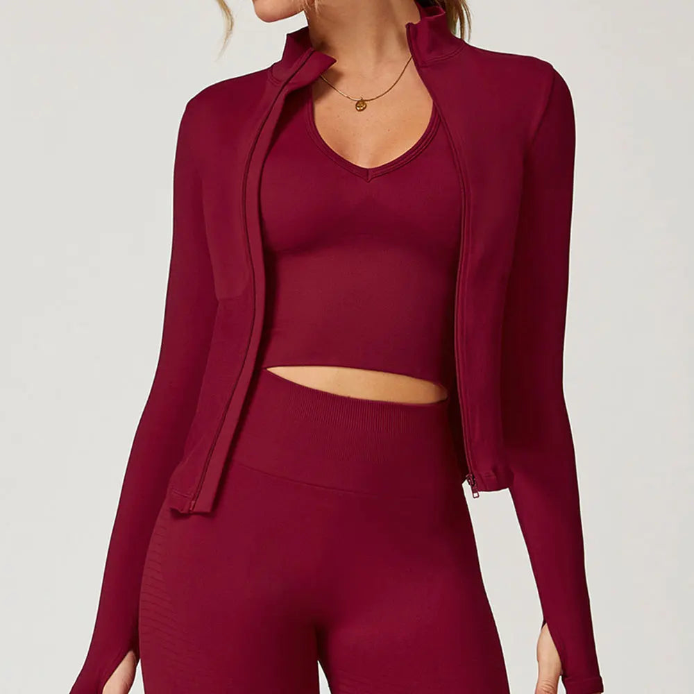 Deportivo Mujer Manga Larga – Cuello Alto y Tejido Acanalado | Isabella Collection