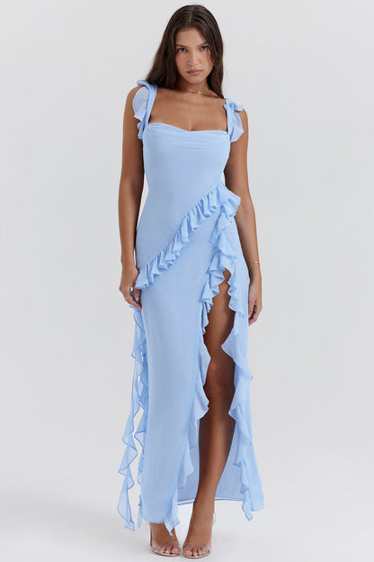 Arielle™ | Vestido maxi Arielle con volantes