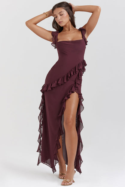 Arielle™ | Vestido maxi Arielle con volantes